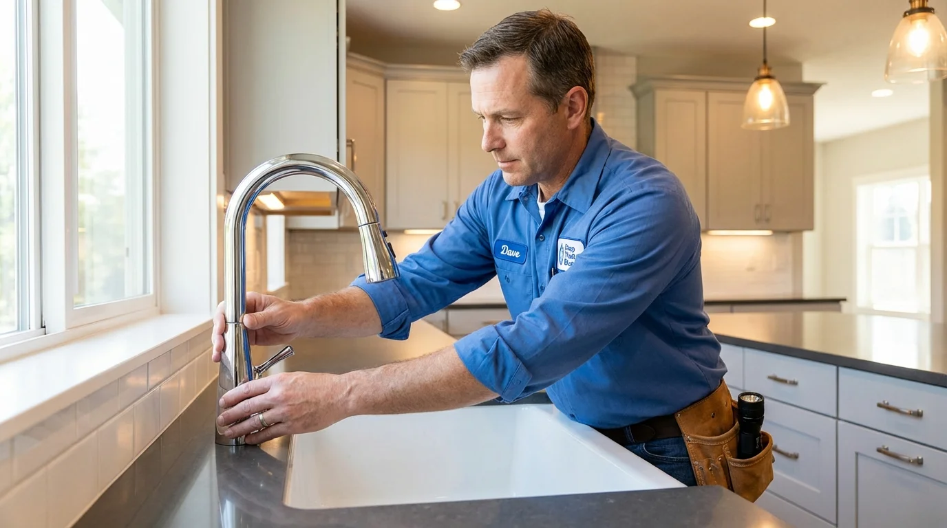 Kitchen faucet installation by Johns Plumbing LLC in Raceland